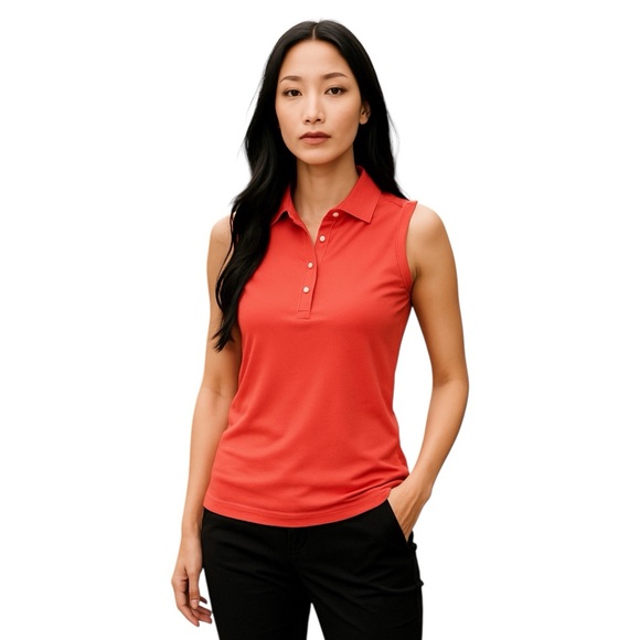 NIKE Dri-Fit Sleeveless Collared Golf Sport Top Athletic Preppy Shirt XS-S - Picture 1 of 11